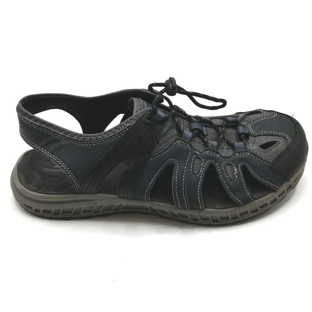 Ozark Trail Shoes Mens Sandal Closed‎ Toe Blue Gray Outdoor Slip On Bungee 11
